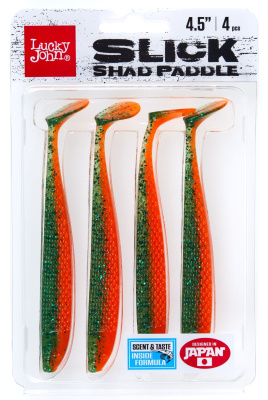 Виброхвост LJ 3D Basara Slick Shad Paddle 4.5 11,40/Z16 4шт