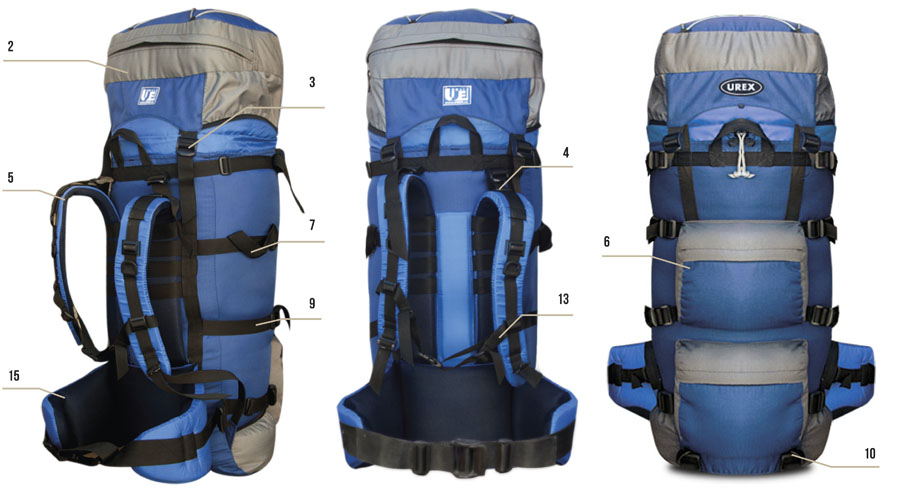 Рюкзак Urex ПУТНИК-1К с каркасом Объем - 110л Ткань -oxford