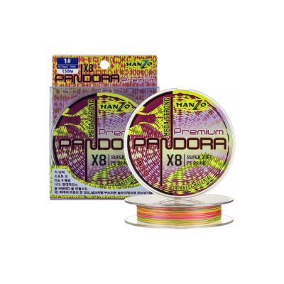 Леска плет Hanzo Pandora Mega Strong X8 1.0 (150м) 0,17мм 9,