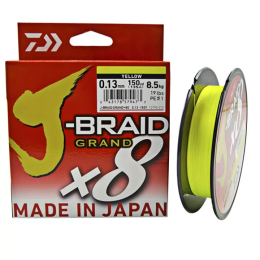Леска плет. Daiwa J-Braid X8 150м d=0,06 флуор-желтая