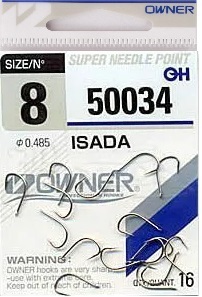 Крючок Owner 50034 № 8 16шт
