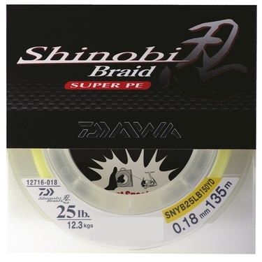 Леска плет. Daiwa Shinobi Braid Yellow 135м d=0,28 50lb