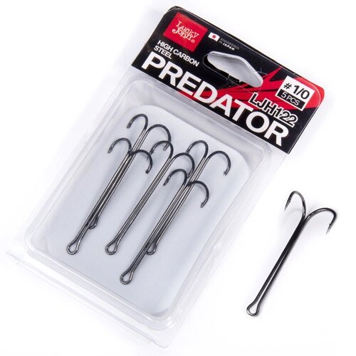 Крючок двойник Lucky John Predator сер.LJH122 K001/0