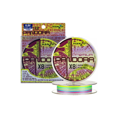Леска плет Hanzo Pandora Mega Strong X8 0.8 (150м) 0,15мм 8,
